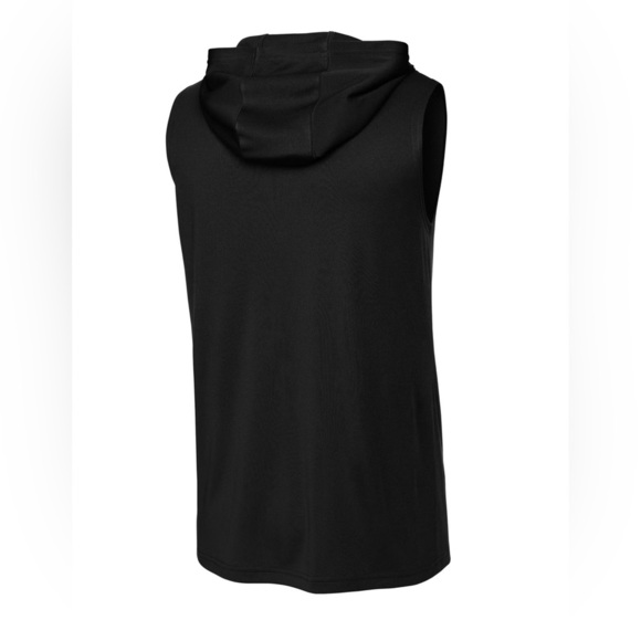 NWOT Black Sleeveless Hoodie - Picture 2 of 2